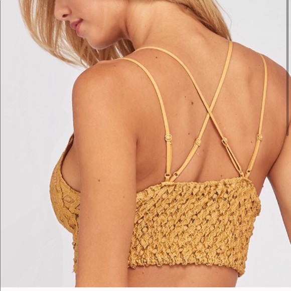 Yellow Bohemian Festival Crop Top - Picture 2 of 3